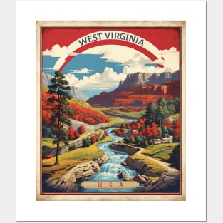 West Virginia United States of America Tourism Vintage Posters and Art